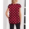 Zeagoo Women Satin V Neck Blouse Cap Short Sleeve Business Casual Top S-2XL(Jh763)