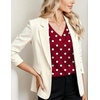 Zeagoo Women Satin V Neck Blouse Cap Short Sleeve Business Casual Top S-2XL(Jh763)