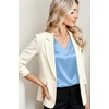 Zeagoo Women Satin V Neck Blouse Cap Short Sleeve Business Casual Top S-2XL(Light Blue)