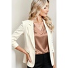 Zeagoo Women Satin V Neck Blouse Cap Short Sleeve Business Casual Top S-2XL(Light Coffee)