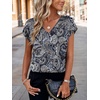 Zeagoo Women Satin V Neck Blouse Cap Short Sleeve Business Casual Top S-2XL(Mz473)