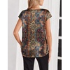 Zeagoo Women Satin V Neck Blouse Cap Short Sleeve Business Casual Top S-2XL(Mz721)