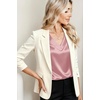 Zeagoo Women Satin V Neck Blouse Cap Short Sleeve Business Casual Top S-2XL(Pink)
