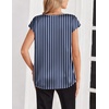 Zeagoo Women Satin V Neck Blouse Cap Short Sleeve Business Casual Top S-2XL(Tz580)