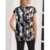Zeagoo Women Satin V Neck Blouse Cap Short Sleeve Business Casual Top S-2XL(Zr220)