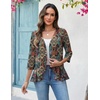 Zeagoo Women’s 2026 Summer 3/4 Sleeve Lightweight Cardigans Ruffles Coverup(A-mz721)