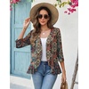 Zeagoo Women’s 2026 Summer 3/4 Sleeve Lightweight Cardigans Ruffles Coverup(A-mz721)
