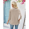 Zeagoo Women’s 2026 Summer 3/4 Sleeve Lightweight Cardigans Ruffles Coverup(Apricot)
