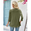 Zeagoo Women’s 2026 Summer 3/4 Sleeve Lightweight Cardigans Ruffles Coverup(Army Green)