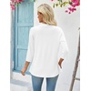 Zeagoo Women’s 2026 Summer 3/4 Sleeve Lightweight Cardigans Ruffles Coverup(A-white)