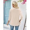 Zeagoo Women’s 2026 Summer 3/4 Sleeve Lightweight Cardigans Ruffles Coverup(Beige)