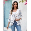 Zeagoo Women’s 2026 Summer 3/4 Sleeve Lightweight Cardigans Ruffles Coverup(Bf290)