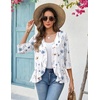 Zeagoo Women’s 2026 Summer 3/4 Sleeve Lightweight Cardigans Ruffles Coverup(Bf290)