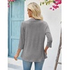 Zeagoo Women’s 2026 Summer 3/4 Sleeve Lightweight Cardigans Ruffles Coverup(Grey)