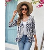 Zeagoo Women’s 2026 Summer 3/4 Sleeve Lightweight Cardigans Ruffles Coverup(Mz908)