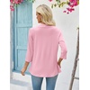 Zeagoo Women’s 2026 Summer 3/4 Sleeve Lightweight Cardigans Ruffles Coverup(Pink)