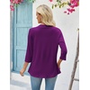 Zeagoo Women’s 2026 Summer 3/4 Sleeve Lightweight Cardigans Ruffles Coverup(Purple)