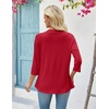 Zeagoo Women’s 2026 Summer 3/4 Sleeve Lightweight Cardigans Ruffles Coverup(Red)