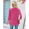 Zeagoo Women’s 2026 Summer 3/4 Sleeve Lightweight Cardigans Ruffles Coverup(Rose)