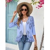 Zeagoo Women’s 2026 Summer 3/4 Sleeve Lightweight Cardigans Ruffles Coverup(Sf166)