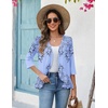 Zeagoo Women’s 2026 Summer 3/4 Sleeve Lightweight Cardigans Ruffles Coverup(Sf166)