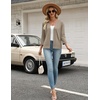 Zeagoo Womens 3/4 Sleeve Cropped Cardigan Sweater Lightweight Bolero Shrugs(Apricot)