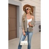 Zeagoo Womens 3/4 Sleeve Cropped Cardigan Sweater Lightweight Bolero Shrugs(Apricot)