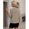 Zeagoo Womens 3/4 Sleeve Cropped Cardigan Sweater Lightweight Bolero Shrugs(Apricot)