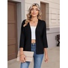Zeagoo Womens 3/4 Sleeve Cropped Cardigan Sweater Lightweight Bolero Shrugs(Black)