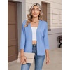 Zeagoo Womens 3/4 Sleeve Cropped Cardigan Sweater Lightweight Bolero Shrugs(Blue)