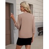 Zeagoo Womens 3/4 Sleeve Cropped Cardigan Sweater Lightweight Bolero Shrugs(Brown)