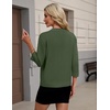 Zeagoo Womens 3/4 Sleeve Cropped Cardigan Sweater Lightweight Bolero Shrugs(Green)