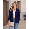 Zeagoo Womens 3/4 Sleeve Cropped Cardigan Sweater Lightweight Bolero Shrugs(Navy Blue)