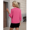 Zeagoo Womens 3/4 Sleeve Cropped Cardigan Sweater Lightweight Bolero Shrugs(Pink)
