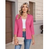Zeagoo Womens 3/4 Sleeve Cropped Cardigan Sweater Lightweight Bolero Shrugs(Pink)