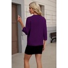 Zeagoo Womens 3/4 Sleeve Cropped Cardigan Sweater Lightweight Bolero Shrugs(Purple)