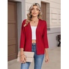 Zeagoo Womens 3/4 Sleeve Cropped Cardigan Sweater Lightweight Bolero Shrugs(Red)