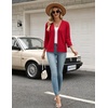 Zeagoo Womens 3/4 Sleeve Cropped Cardigan Sweater Lightweight Bolero Shrugs(Red)