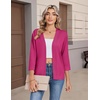 Zeagoo Womens 3/4 Sleeve Cropped Cardigan Sweater Lightweight Bolero Shrugs(Rose Red)