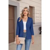 Zeagoo Womens 3/4 Sleeve Cropped Cardigan Sweater Lightweight Bolero Shrugs(Royal Blue)