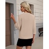 Zeagoo Womens 3/4 Sleeve Cropped Cardigan Sweater Lightweight Bolero Shrugs(Warm Apricot)