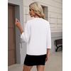Zeagoo Womens 3/4 Sleeve Cropped Cardigan Sweater Lightweight Bolero Shrugs(White)