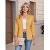 Zeagoo Womens 3/4 Sleeve Cropped Cardigan Sweater Lightweight Bolero Shrugs(Yellow)