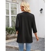 Zeagoo Women’s 3/4 Sleeve Lightweight Cardigan Casual Open Front Cardigans(A-black)