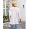 Zeagoo Women’s 3/4 Sleeve Lightweight Cardigan Casual Open Front Cardigans(A-white)