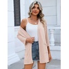 Zeagoo Women’s 3/4 Sleeve Lightweight Cardigan Casual Open Front Cardigans(Champagne)