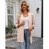 Zeagoo Women’s 3/4 Sleeve Lightweight Cardigan Casual Open Front Cardigans(Champagne)