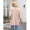 Zeagoo Women’s 3/4 Sleeve Lightweight Cardigan Casual Open Front Cardigans(Champagne)
