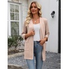 Zeagoo Women’s 3/4 Sleeve Lightweight Cardigan Casual Open Front Cardigans(Khaki)