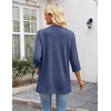 Zeagoo Women’s 3/4 Sleeve Lightweight Cardigan Casual Open Front Cardigans(Navy Blue)